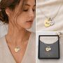 Personalised Name Double Heart Pendant Necklace With Special Symbol, thumbnail 4 of 12