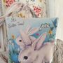 Easter Bunny Illustration Fabric Gift Pillow Decoration, thumbnail 3 of 4