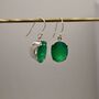 Green Onyx Silver Earrings, thumbnail 9 of 12