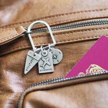 Personalised Travel Charms Keyring, 3 of 7