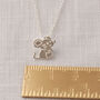 Cute Mouse Sterling Silver Necklace Mice Day, thumbnail 4 of 9