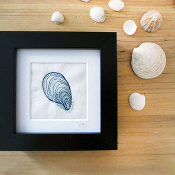 Mussel Shell Embroidered Mini Picture, 2 of 4
