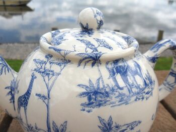 Two Cup Teapot In Blue Safari Design, 4 of 12