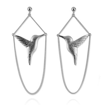 Personalised Hummingbird Earrings, 3 of 10