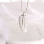 Memorial Ashes Feather Silver Pendant, thumbnail 5 of 6