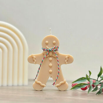 Brown Christmas Gingerbread Candle Ans Christmas Decor, 3 of 11