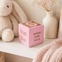 Personalised Scallop New Baby Gift Keepsake Wooden Block, thumbnail 8 of 10