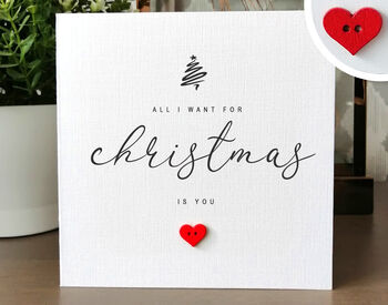 Romantic Personalised Christmas Card For Husband, Wife Or Partner, 3 of 4