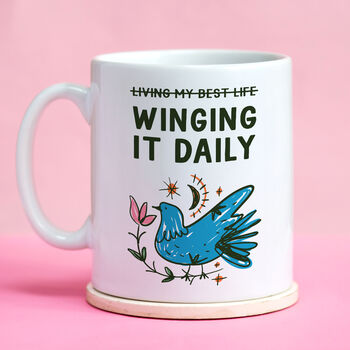 'Winging It Daily' Funny Mug, 2 of 3