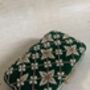 Emerald Green Velvet Handcrafted Clutch Bag, thumbnail 3 of 9