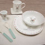 Little Pink Bunny Personalised Childrens Breakfast Set, thumbnail 1 of 4