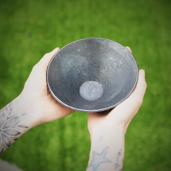 11th Anniversary Gift, Steel Conical Bowl, 9 of 12