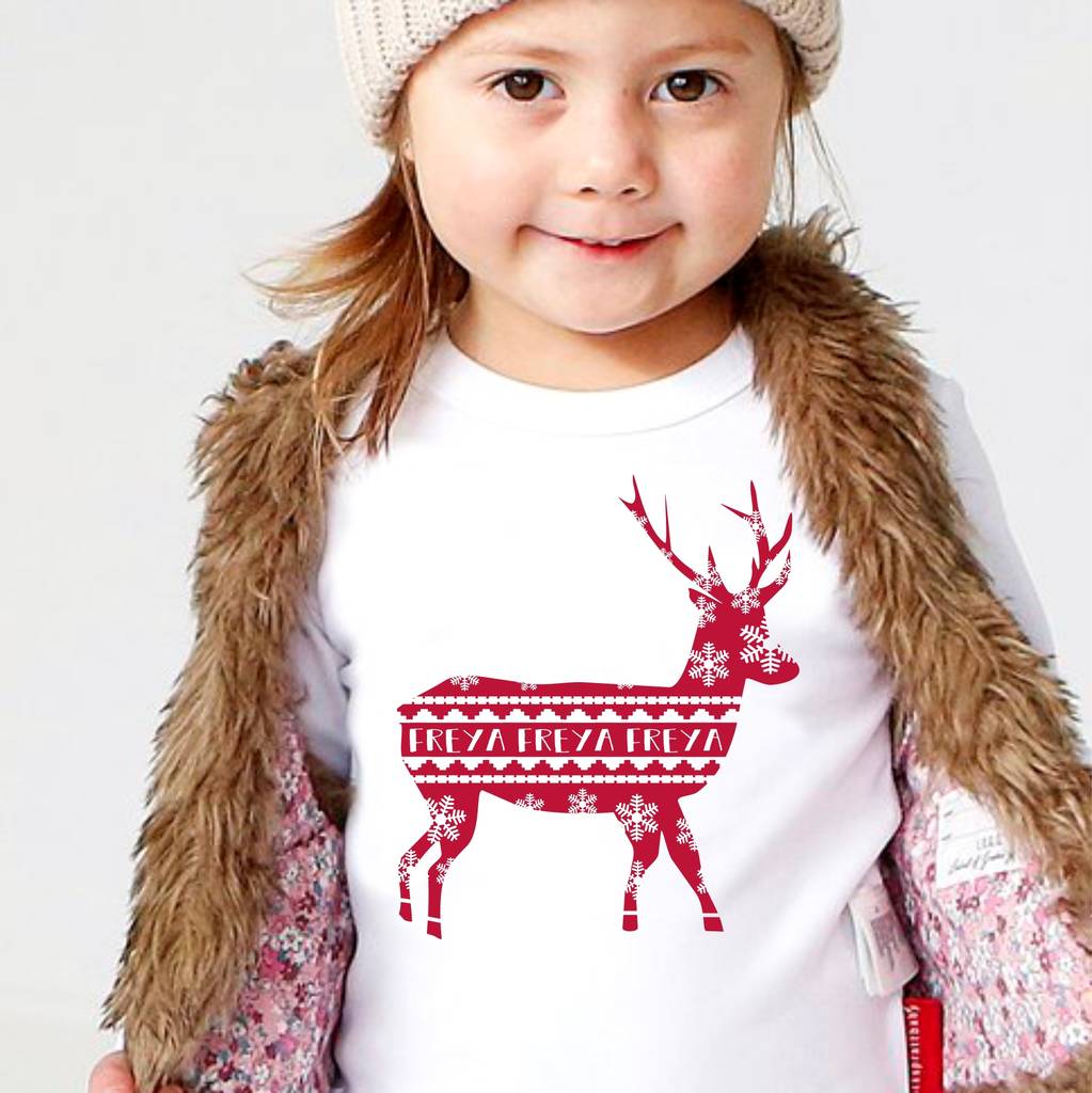 Personalised Christmas Reindeer Top, 1 of 10