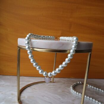 Glass Pearl Charm Necklace, 4 of 10