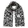 Hearts Wool And Cashmere Scarf Black, thumbnail 2 of 3