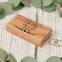 Personalised 'I Do' Wedding Oak Wooden Double Ring Box, thumbnail 2 of 3