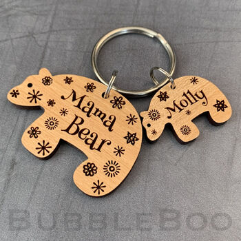 Mama Bear / Papa Bear Personalised Keyring, 7 of 7