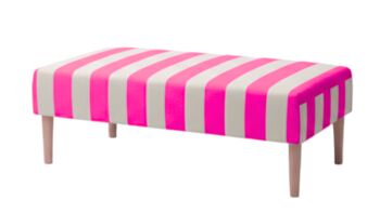 Hand Painted Upholstered Stripe Coffee Table Ottoman, 10 of 12