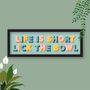 Framed Kitchen Slogan Print Life Is Short Lick The Bowl, thumbnail 6 of 8