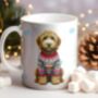 Personalised Labradoodle In Christmas Jumper Mug, thumbnail 1 of 2