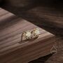 White Opal Thorn Claw Stud Earrings, thumbnail 3 of 11