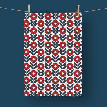 Poppy Print Tea Towel, 2 of 2