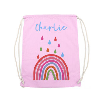 Personalised Children's Rainbow Pe Kit Bag, 3 of 12