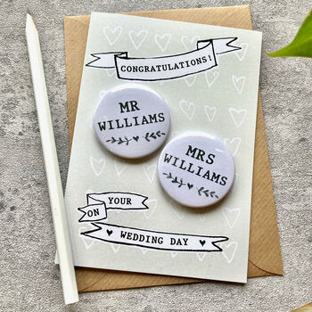 Personalised Mini Magnets Wedding Card, 3 of 4