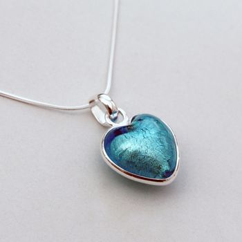 Heart Necklace And Earring Set In Murano Glass, 6 of 12