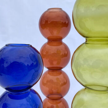 Assorted Coloured Glass Bubble Vase, 4 of 8