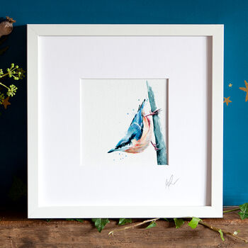 Inky Nuthatch Illustration Print, 10 of 12