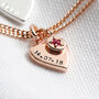 Personalised Heart And Birthstone Charm Bracelet, thumbnail 7 of 9