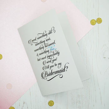 Gold Foil Will You Be My Bridesmaid Card, 5 of 5