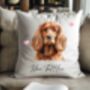 Personalised Cocker Spaniel Hearts Cushion Cover Gift, thumbnail 2 of 2