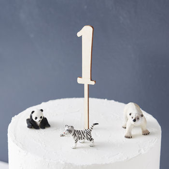 Birthday Age Wooden Cake Topper, 5 of 9