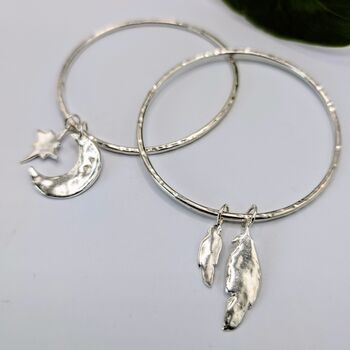 Maxi Guardian Sterling Silver Bangle, 4 of 5