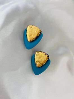 Small Bold Oval Stud Earrings, 2 of 3