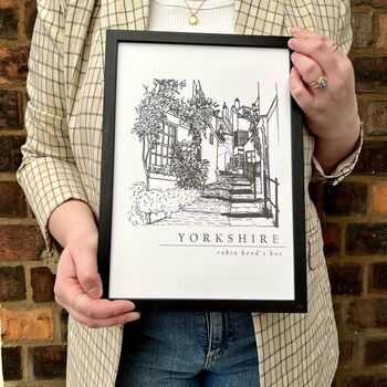 Robin Hood's Bay Hand Illustrated Yorkshire Print, 2 of 8