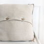 Navy Cow Parsley Linen Cushion, thumbnail 3 of 6