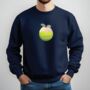 Personalised Padel Ball Christmas Pudding Jumper, thumbnail 1 of 7