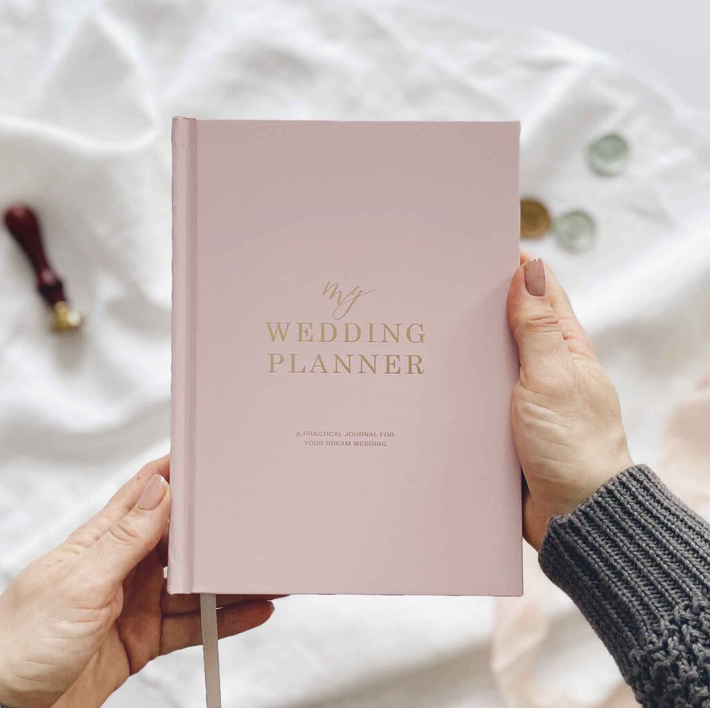 Wedding Planner Book Blush With Gold Foil, 1 of 12