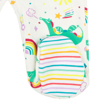 Unisex Baby Sleepsuit | Rainbow Dragon | Organic, 3 of 8