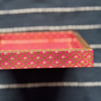 Square Wood Decorative Tray Bedside Trinket Dish, 11 of 12