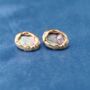 Large Abalone Stone Statement Studs, Abalone Shell Stone Earrings, thumbnail 4 of 7