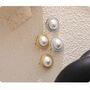 Milan Ivory D’or Gold Pearl Charm Bezel Gala Gift Earrings, thumbnail 2 of 4