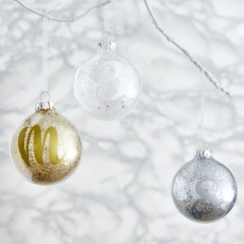 Personalised Initial Sparkle Bauble By Sophia Victoria Joy