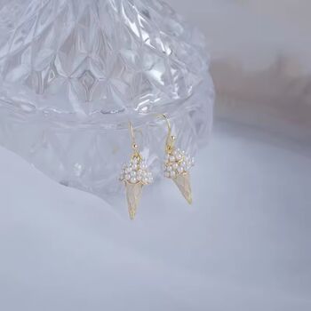 Monaco D’or Ivory Gold Centi Ice Cream Mini Drop Gift Earrings, 3 of 4