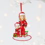 Personalised Single Mum And Children Christmas Decoration, thumbnail 3 of 7