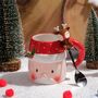 Christmas Ceramic Santa Mug And Spoon, thumbnail 1 of 2