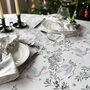 Luxury Heavy Linen Feel Tablecloth Christmas Doves Of Peace, thumbnail 5 of 6